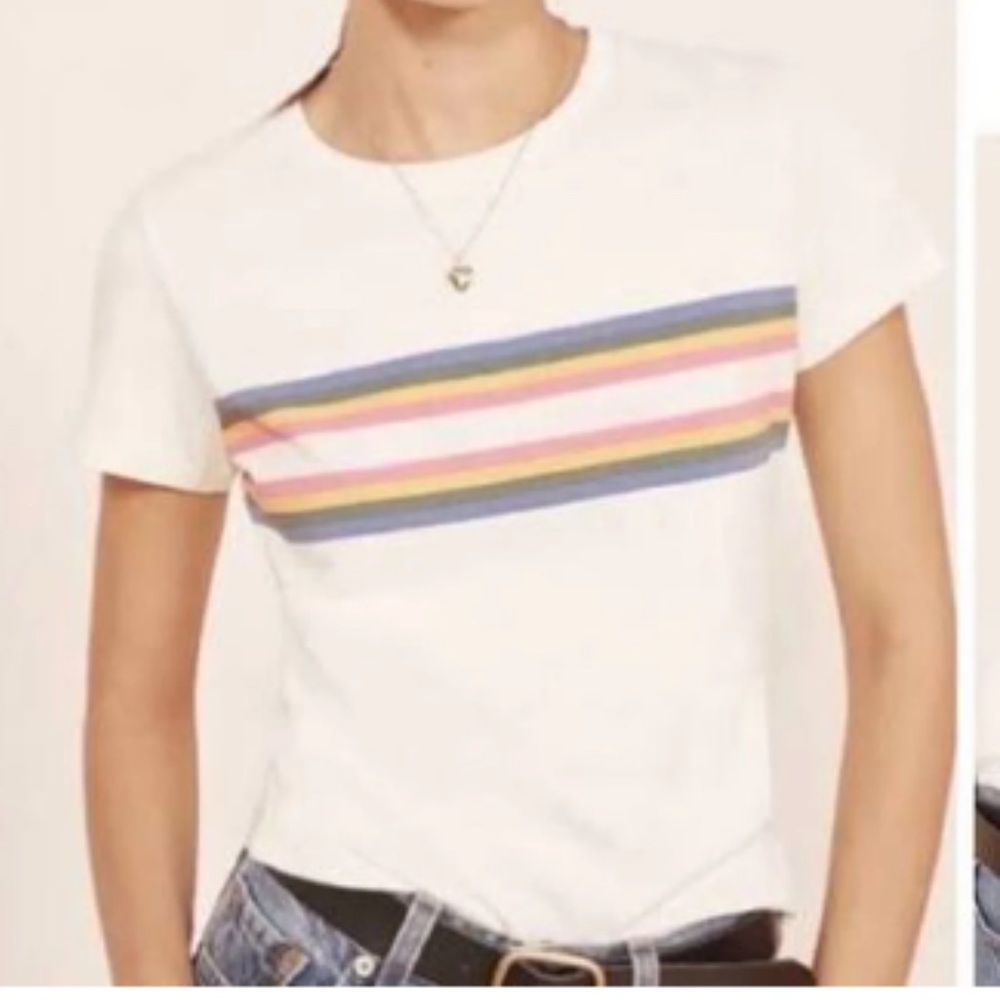 Reformation Boxy Rainbow Tee